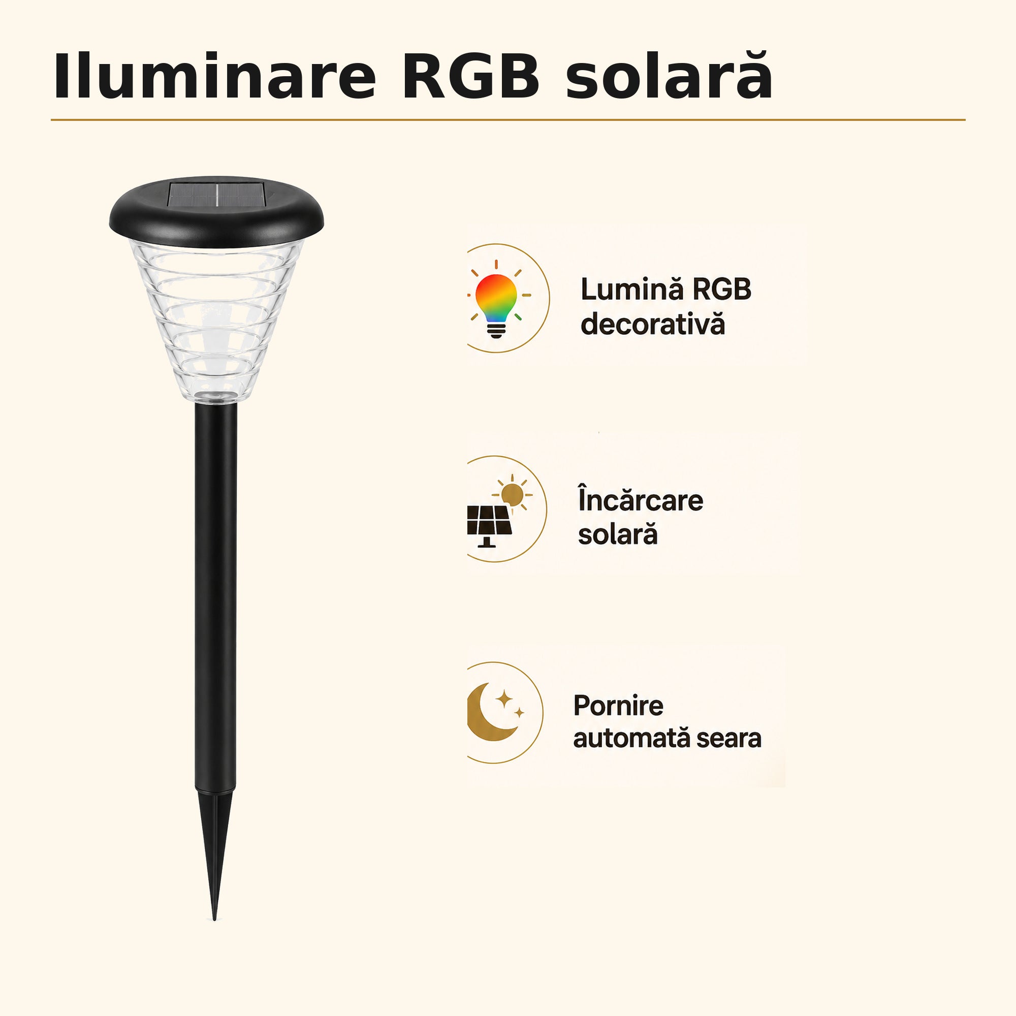 Lămpi solare de grădină cu aprindere automată la întuneric – Ravian.ro