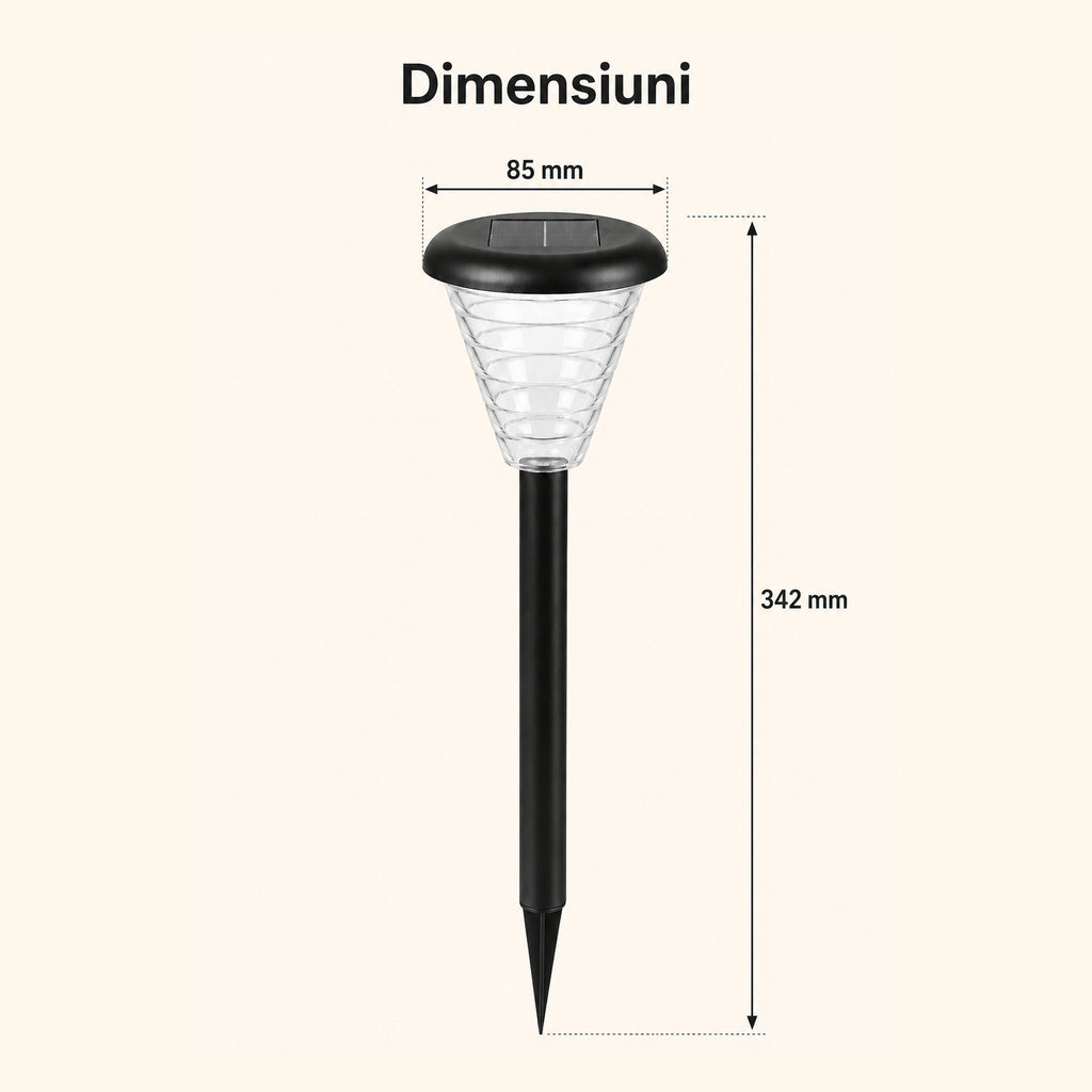 Iluminat solar exterior LED montat în gazon – Ravian.ro