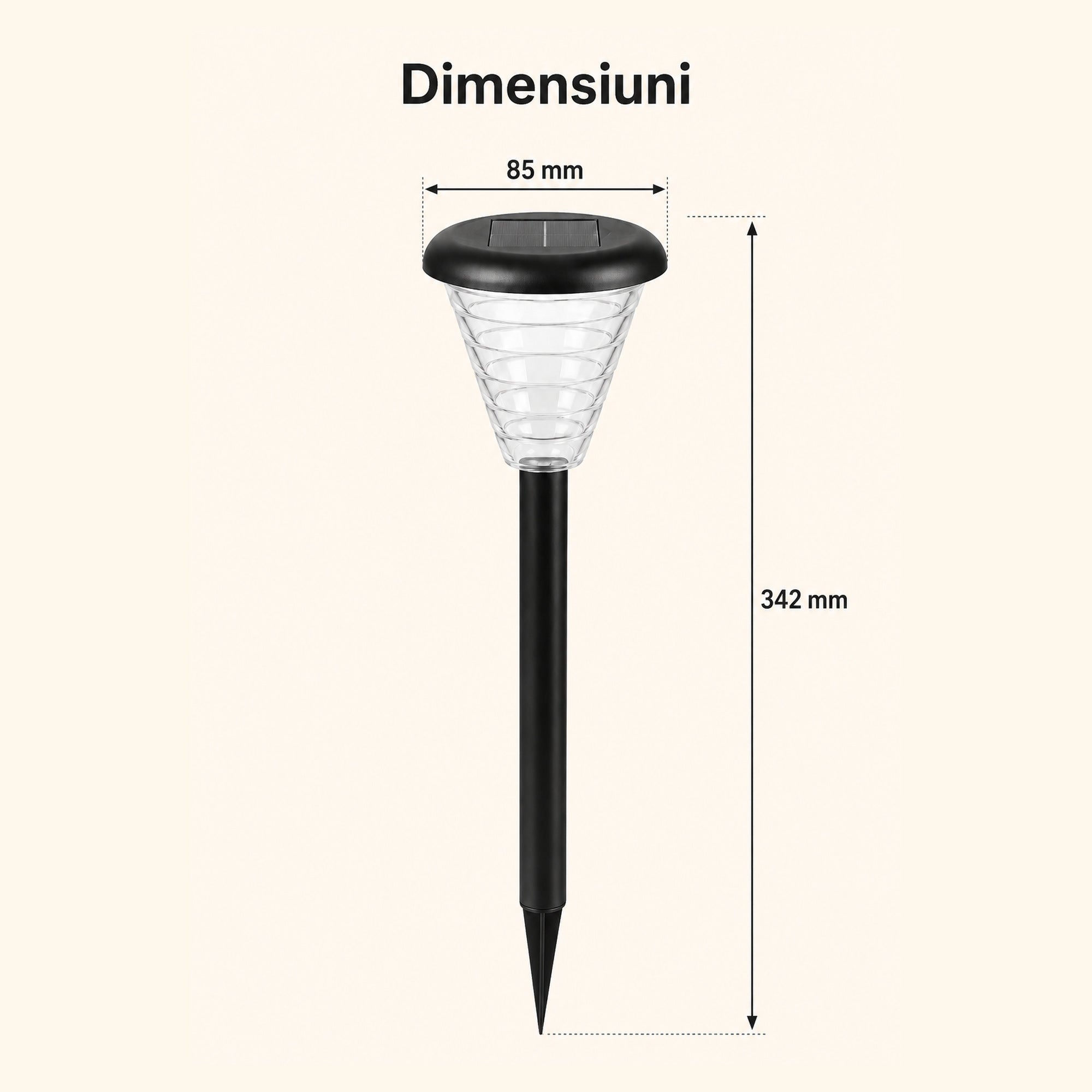 Iluminat solar exterior LED montat în gazon – Ravian.ro