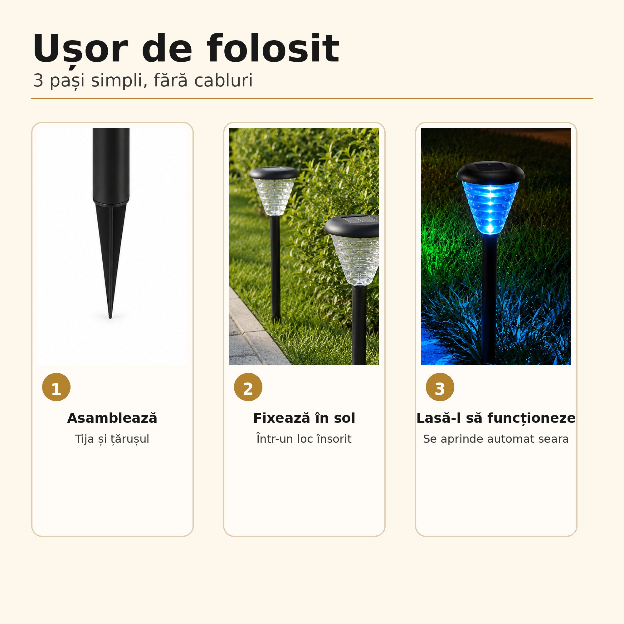 Set lămpi solare decorative pentru curte și grădină – Ravian.ro