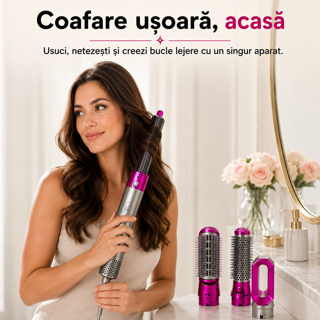 Perie rotativă cu aer cald pentru volum și uscare – Ravian.ro
