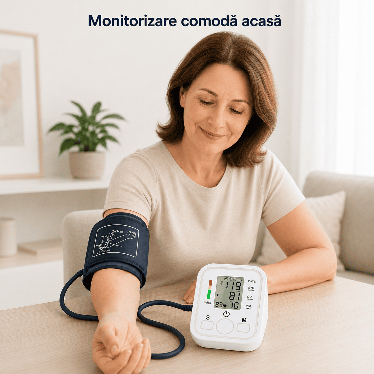 Tensiometru Electronic de Braț – Măsoară Tensiunea Şi Pulsul Acasă