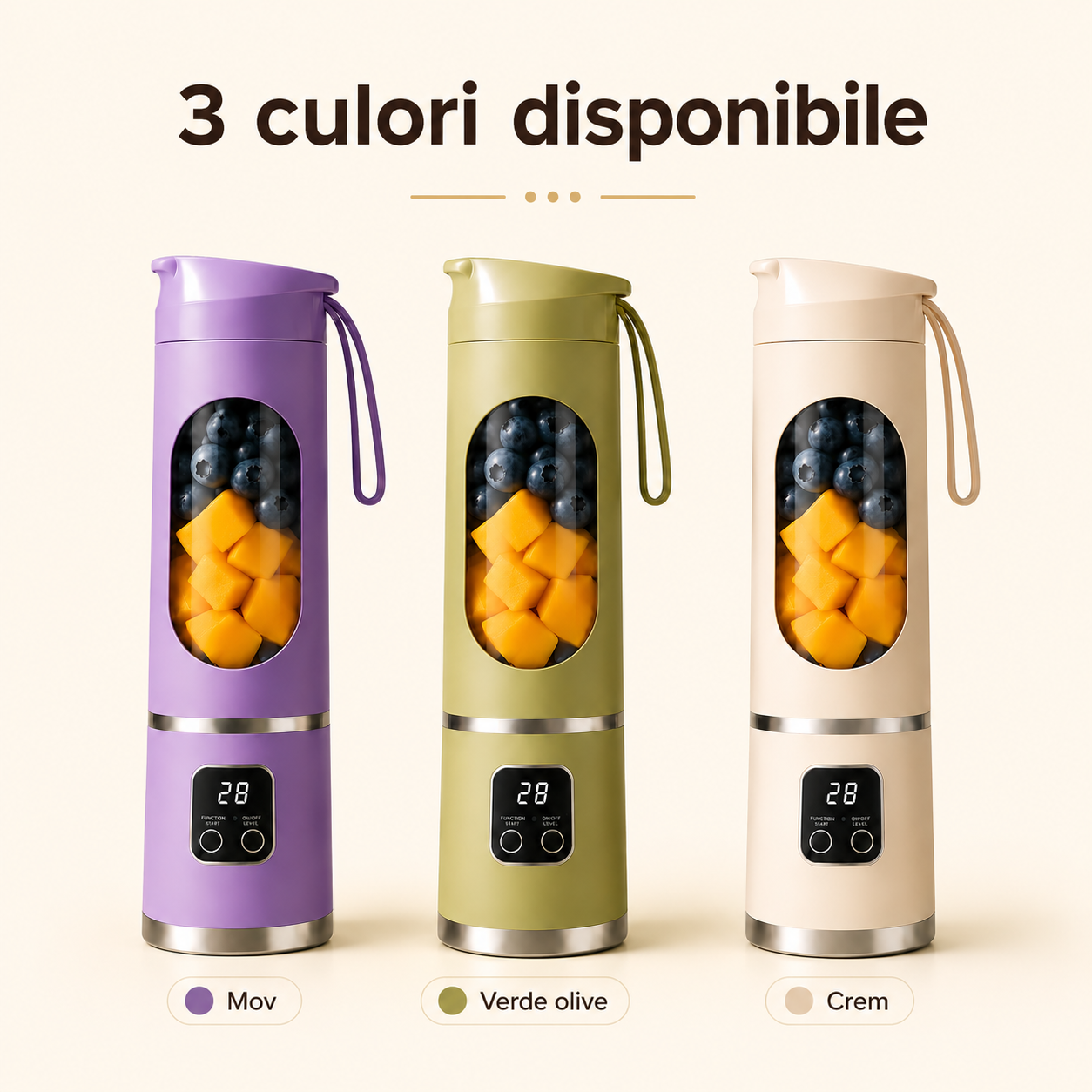 Blender de călătorie cu lame din inox – Ravian.ro