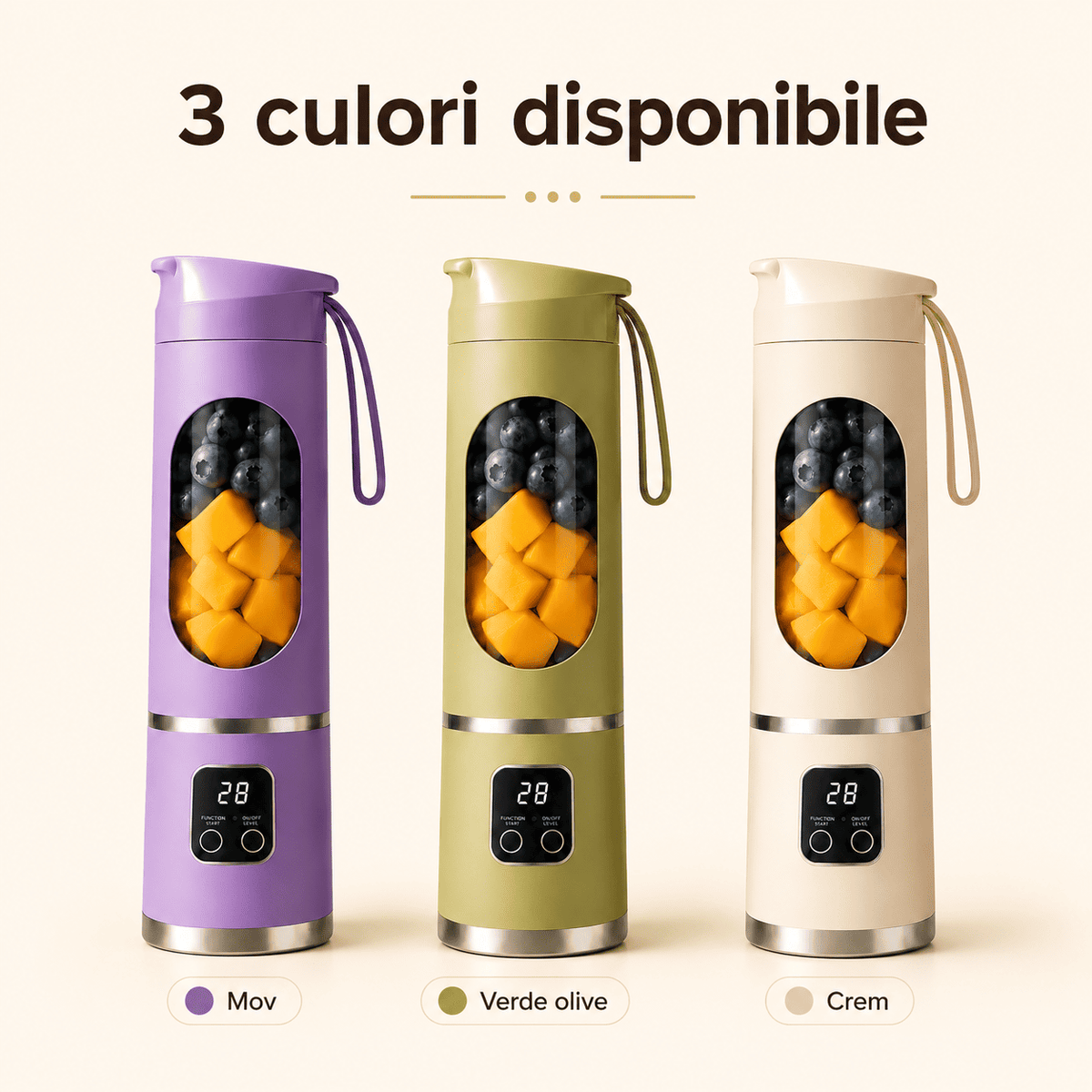 Blender Portabil 450ml – Reîncărcabil USB, pentru Smoothie și Shake-uri