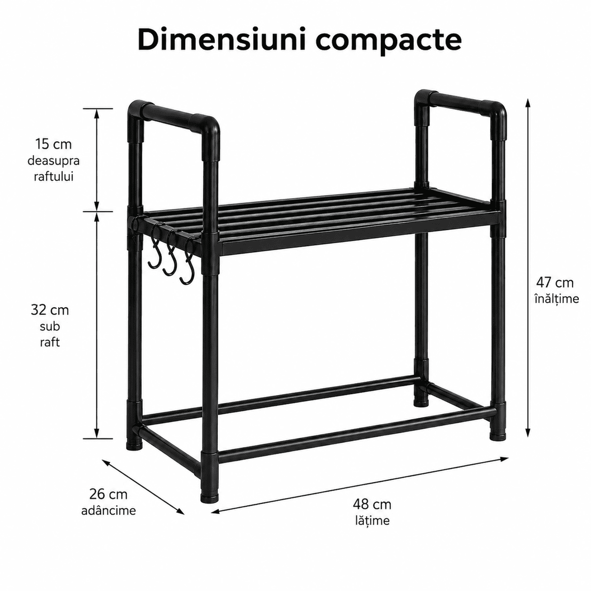 Raft Multifuncțional Bucătărie pentru Cuptorul cu Microunde – Organizare pe 2 Niveluri