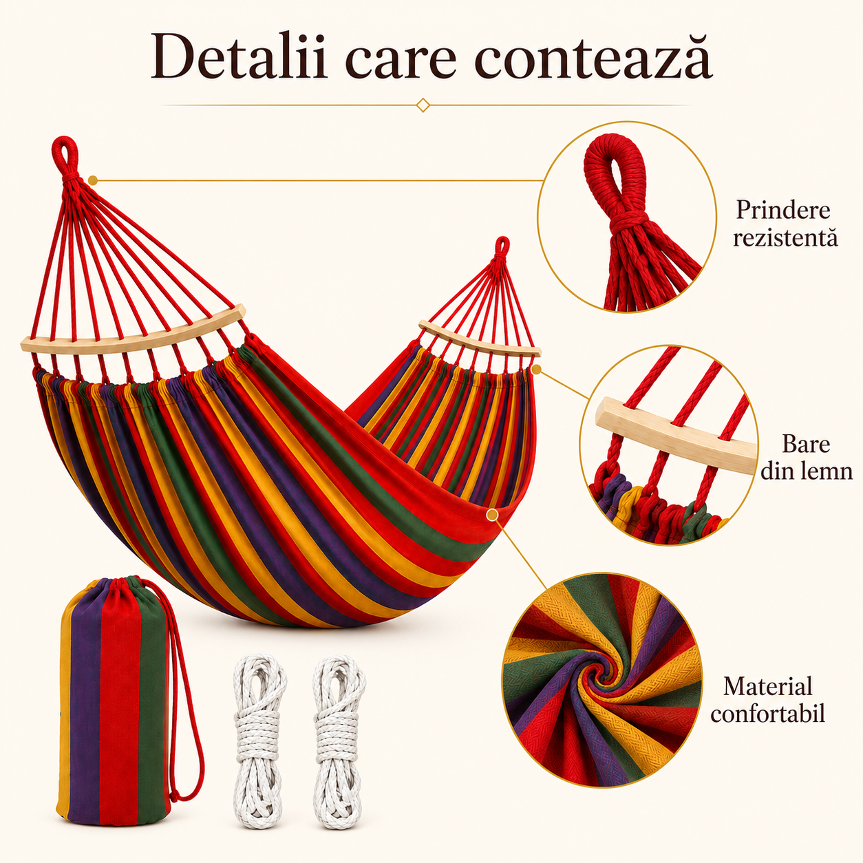 Hamac pentru camping și terasă compact – Ravian.ro