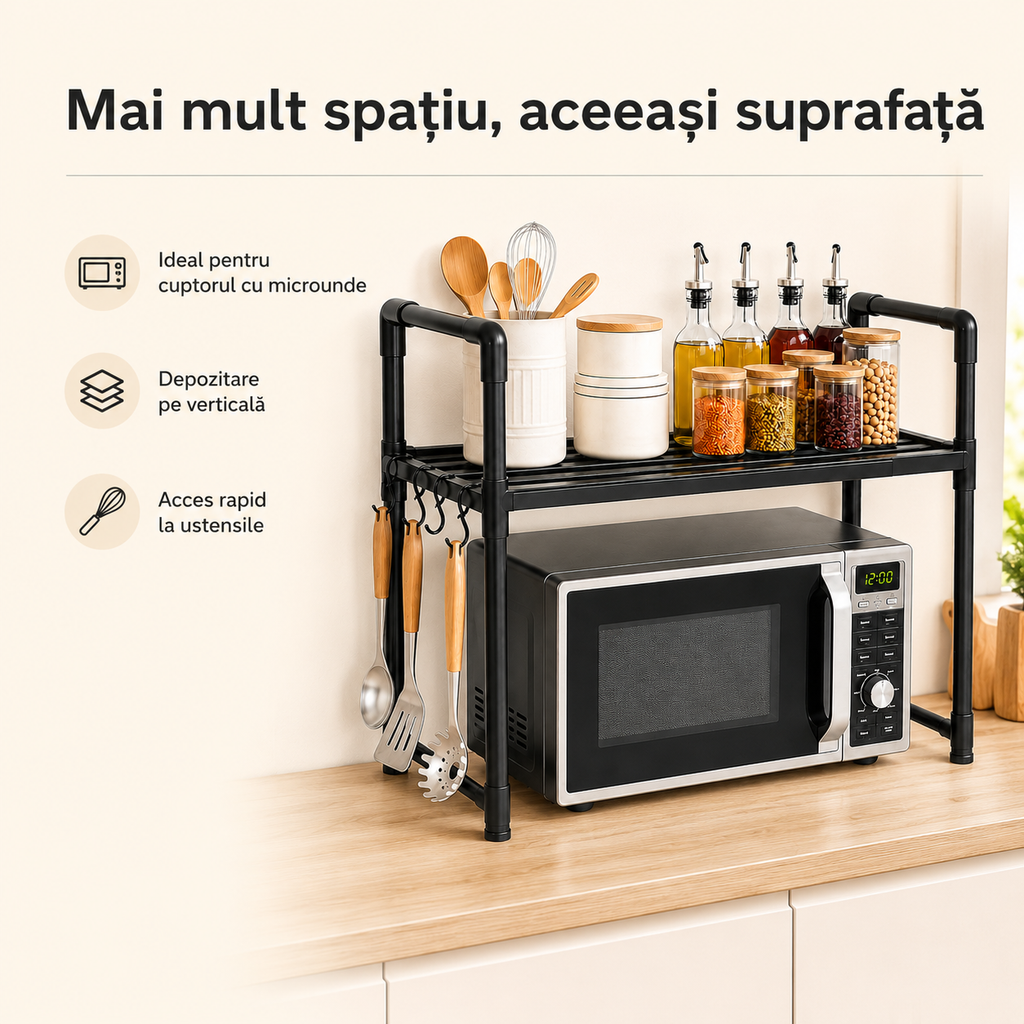 Raft organizare bucătărie economisire spațiu – Ravian.ro