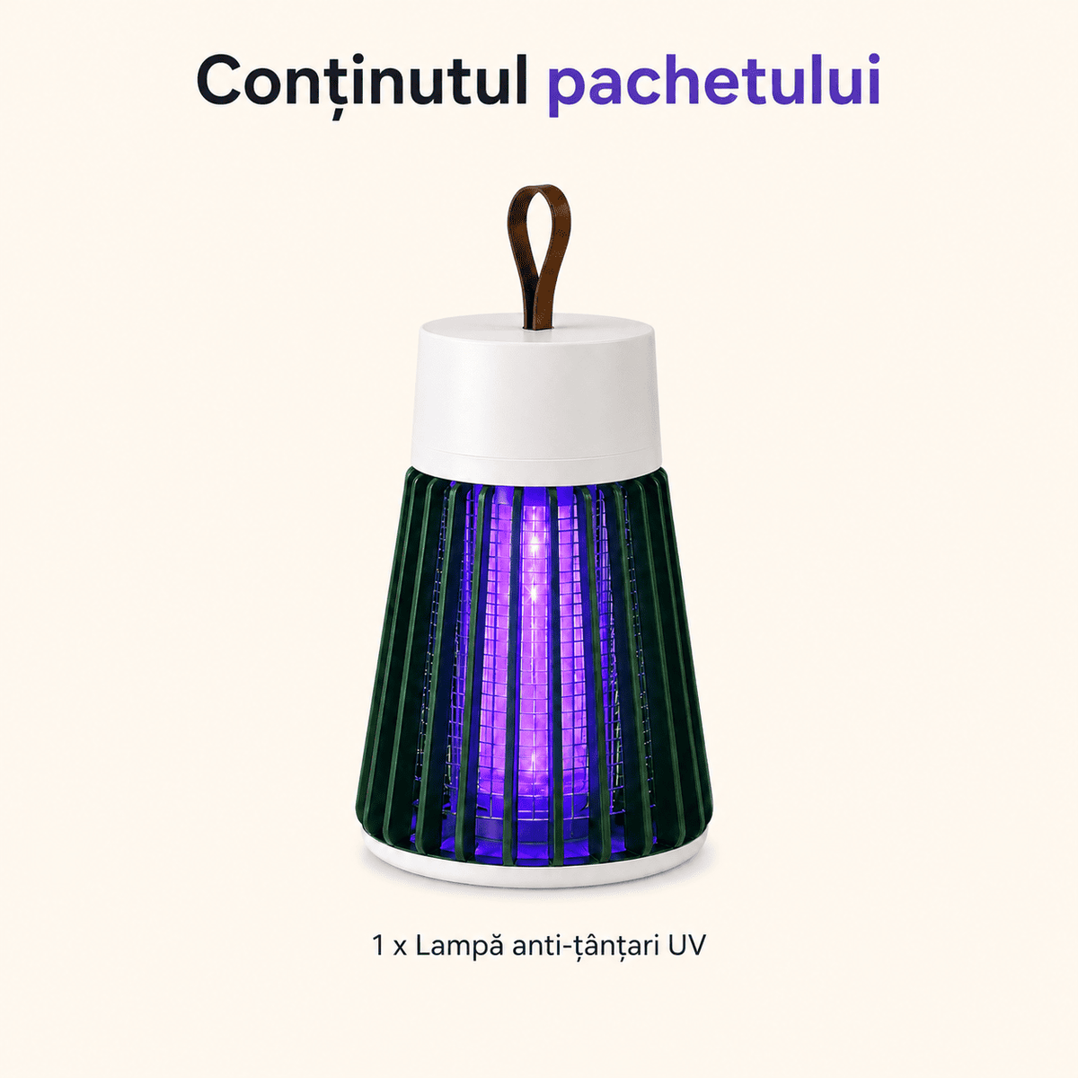 Lampă UV Anti-Țânțari cu Electrocutare – Silențioasă, USB, Fără Chimicale