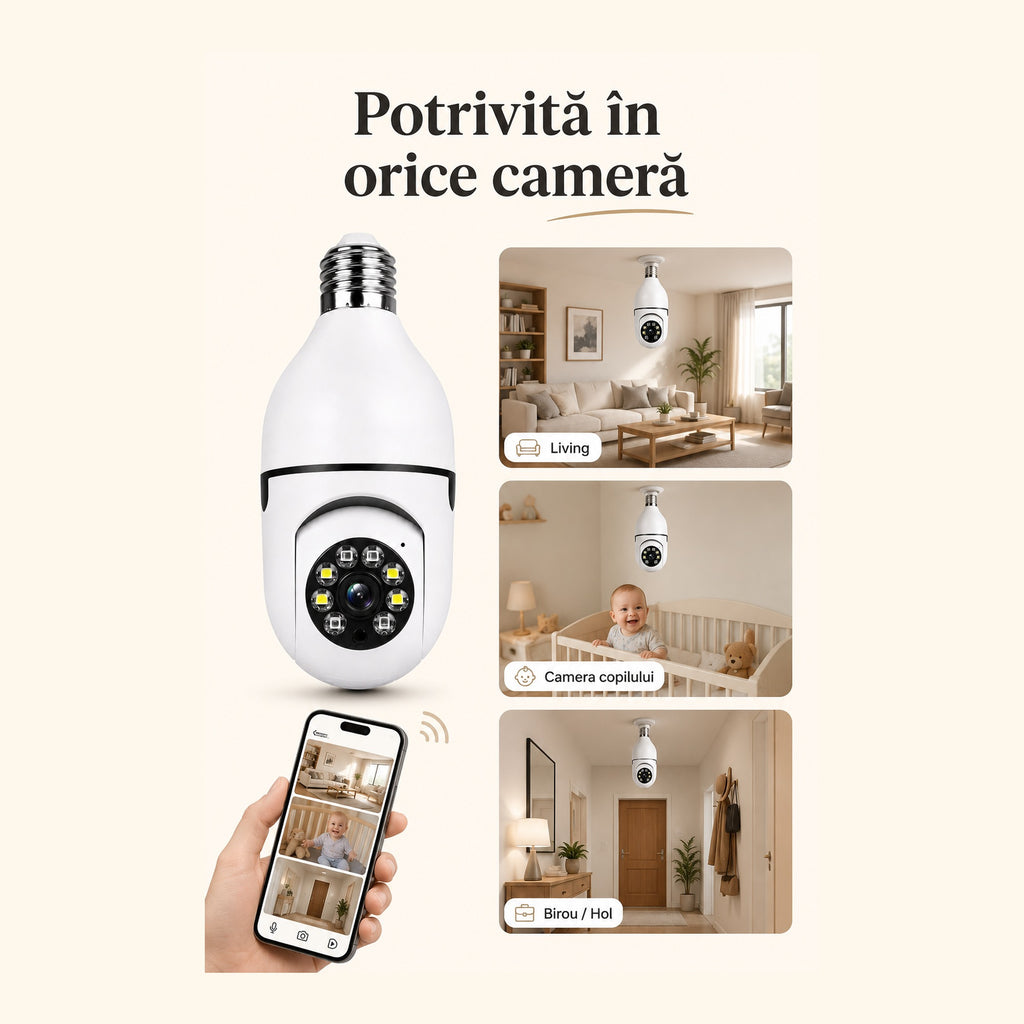 Cameră securitate casă și curte fără fir – Ravian.ro