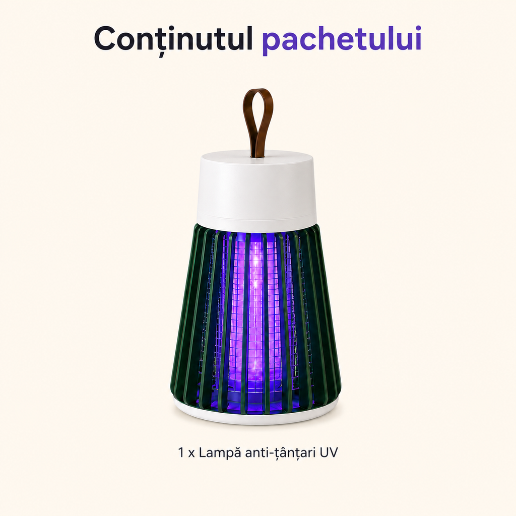 Lampă anti-țânțari portabilă pentru interior – Ravian.ro