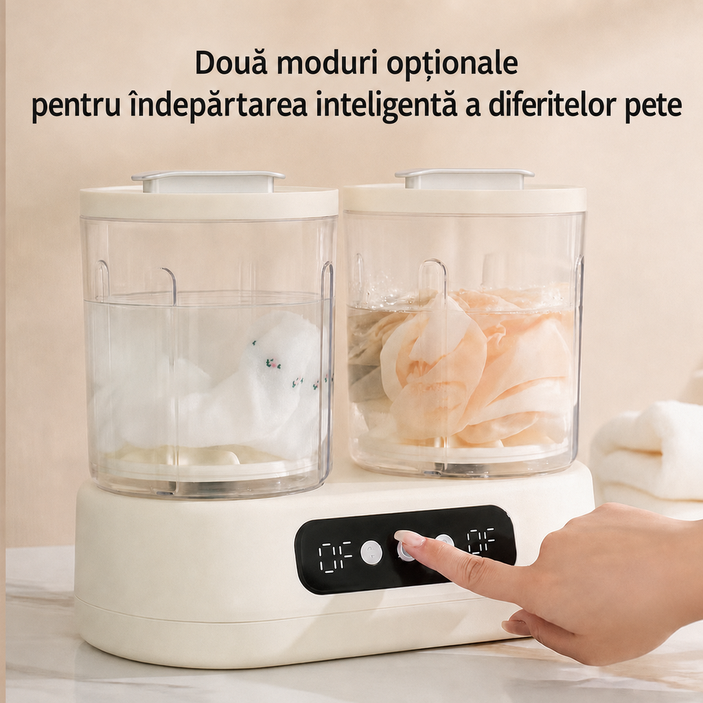 Mini mașină spălat două cuve consum redus apartament – Ravian.ro