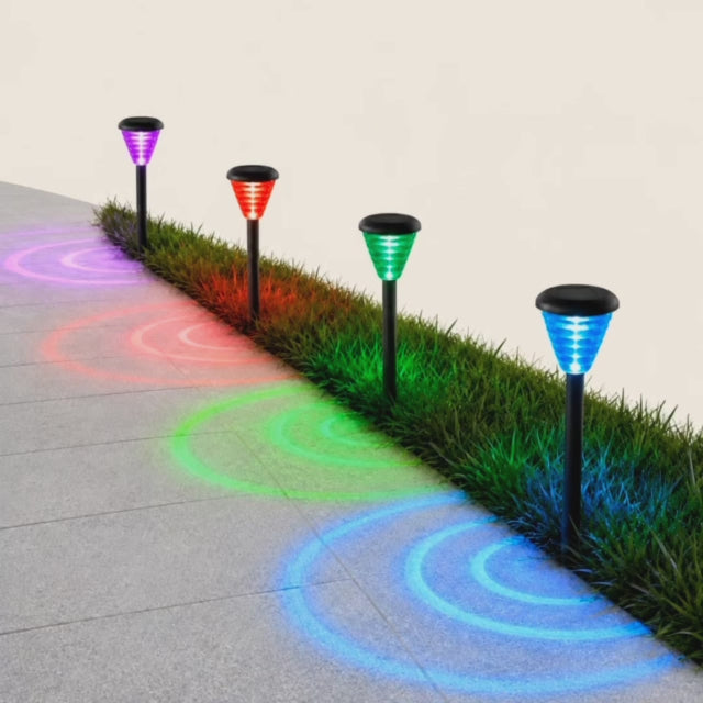 Lămpi Solare LED pentru Grădină – Set 6 Bucăți cu Senzor de Lumină